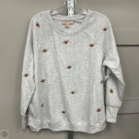 Sweatshirt Crewneck By Philosophy In Grey, Size: 1x