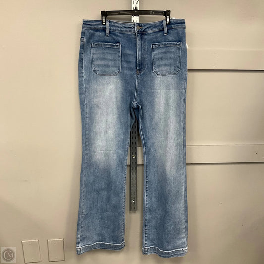 Jeans Wide Leg By Risen In Blue Denim, Size: 1x