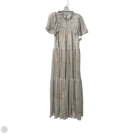 Dress Casual Maxi By Anthropologie In Gold & Silver, Size: M