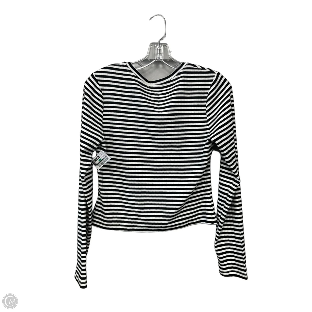 Top Long Sleeve By Evereve In Striped Pattern, Size: M