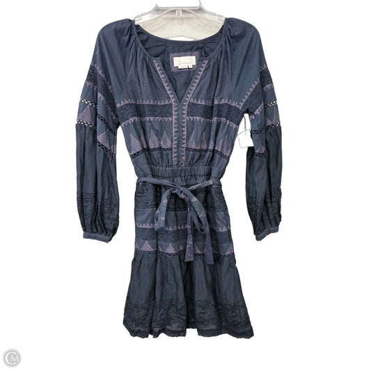 Dress Casual Midi By Anthropologie In Blue, Size: Xs