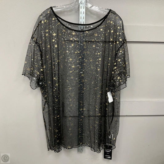 Top Short Sleeve By She + Sky In Black, Size: 3x