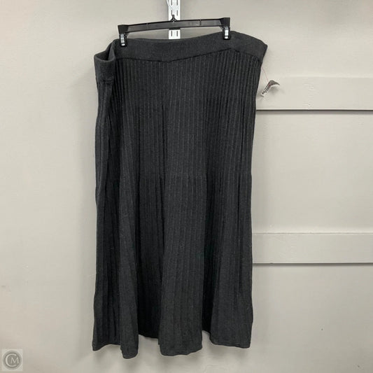 Skirt Maxi By Ophelia Roe In Grey, Size: 3x