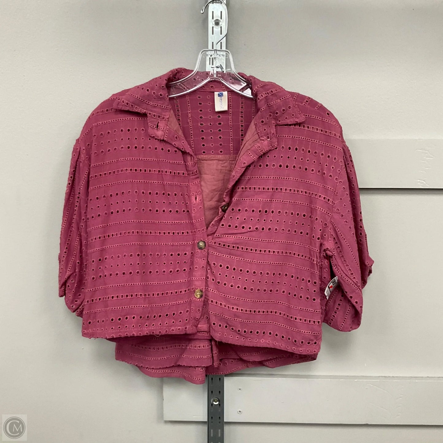 Top 2pc Short Sleeve By Clothes Mentor In Pink, Size: S