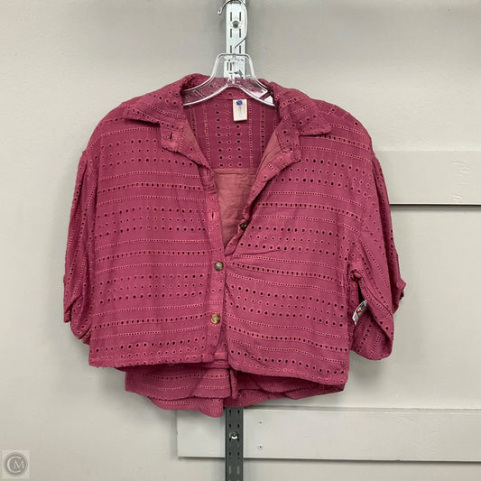 Top 2pc Short Sleeve By Clothes Mentor In Pink, Size: S