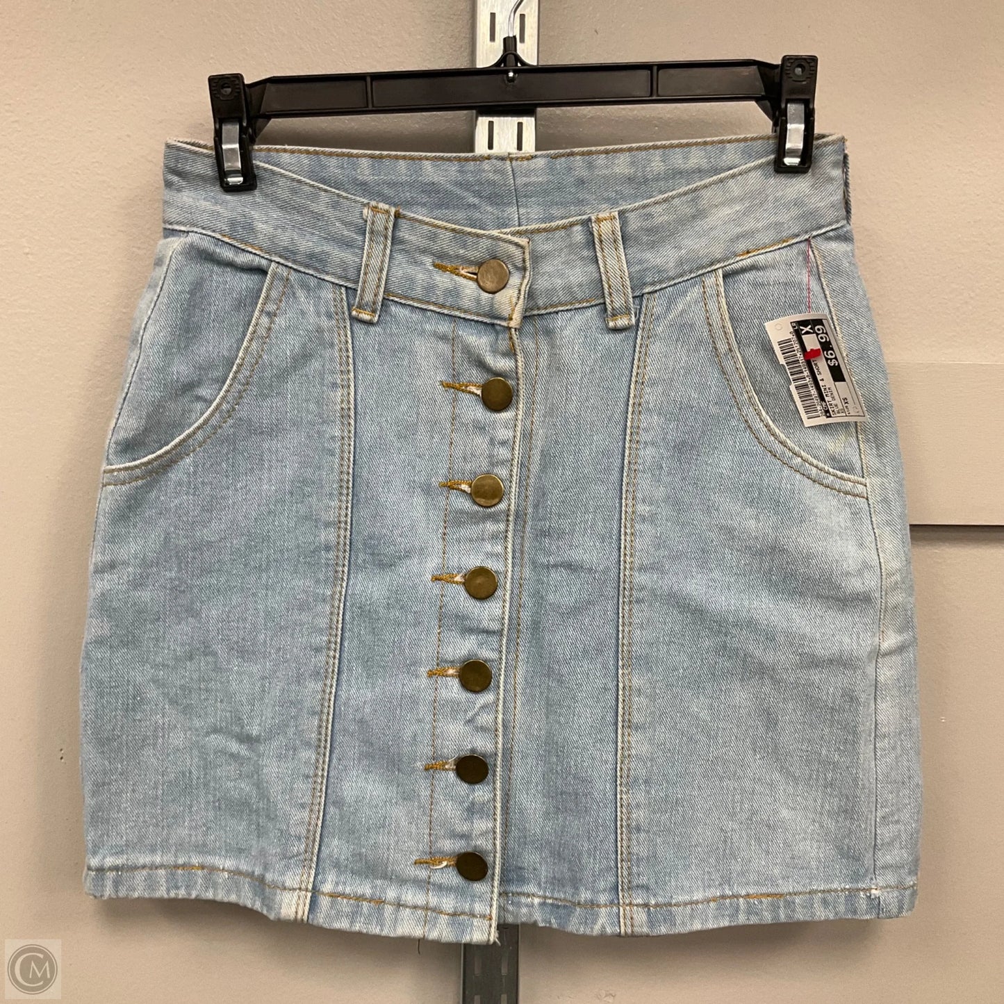 Skirt Mini & Short By Cmf In Blue Denim, Size: Xs