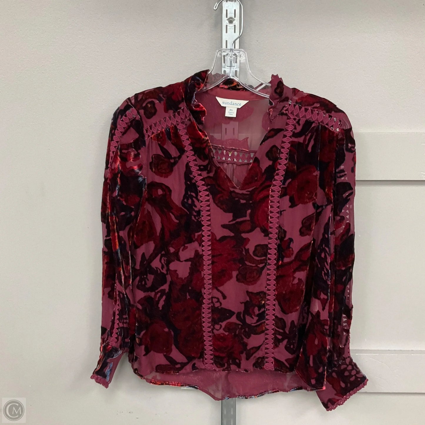 Top Long Sleeve By Sundance In Red, Size: S