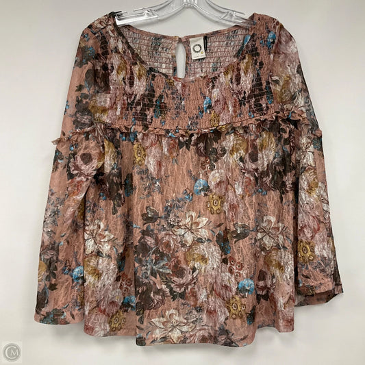 Top Long Sleeve By Akemi And Kin In Multi-colored, Size: M