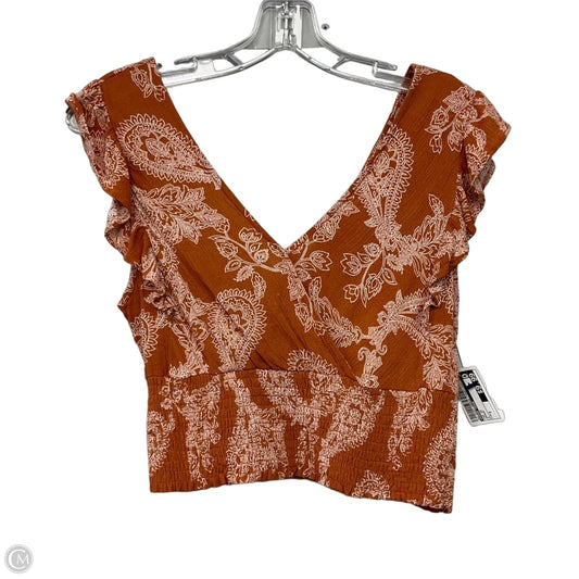Top Short Sleeve By Paper Crane In Orange, Size: S