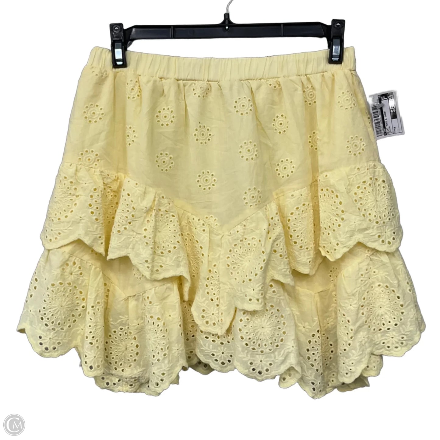 Skirt Mini & Short In Yellow, Size: M