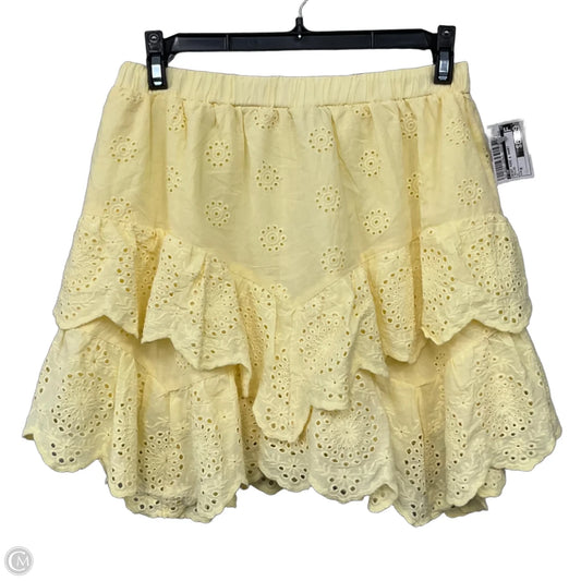 Skirt Mini & Short In Yellow, Size: M