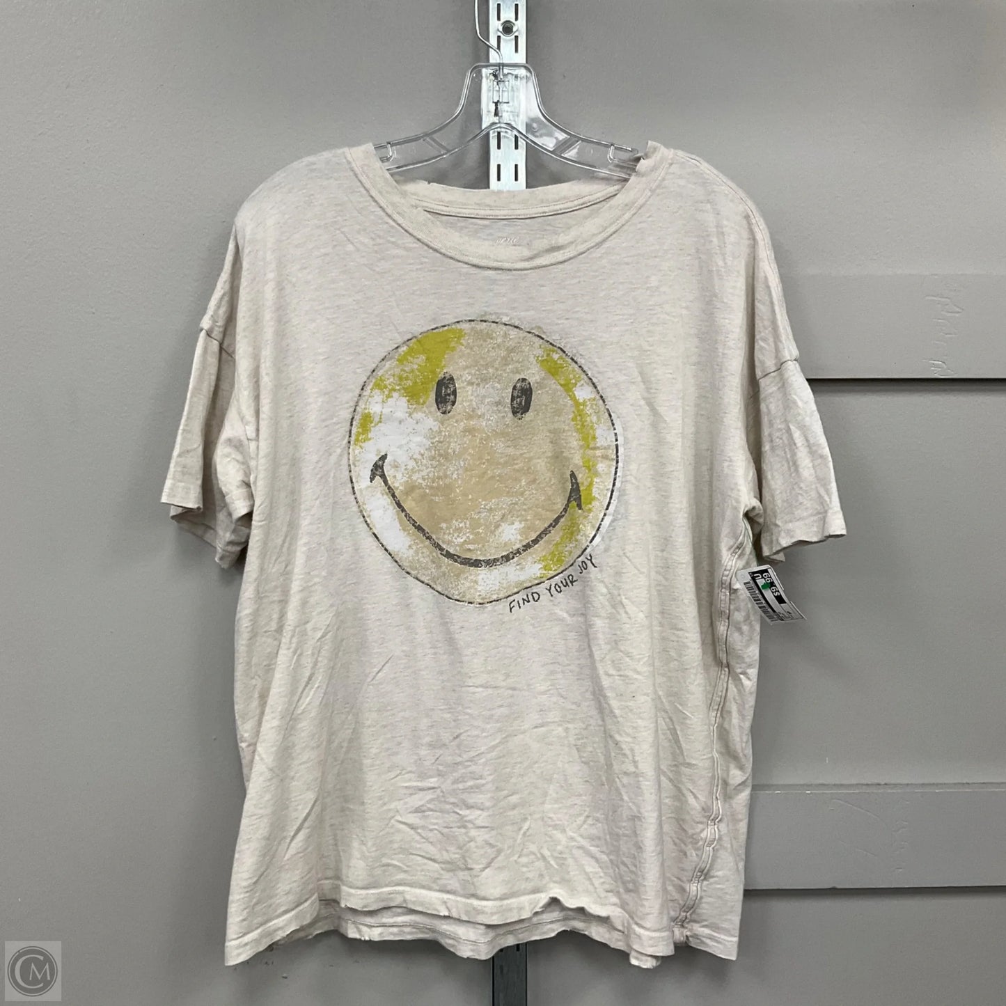 Top Short Sleeve By Aerie In Cream, Size: Sp