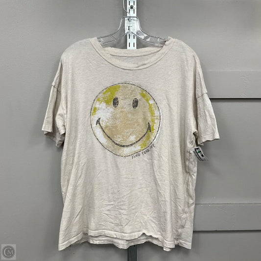 Top Short Sleeve By Aerie In Cream, Size: Sp