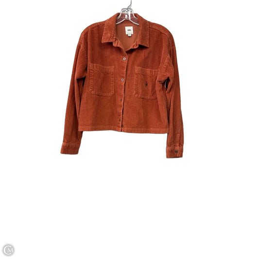 Jacket Shirt By Vans In Orange, Size: M