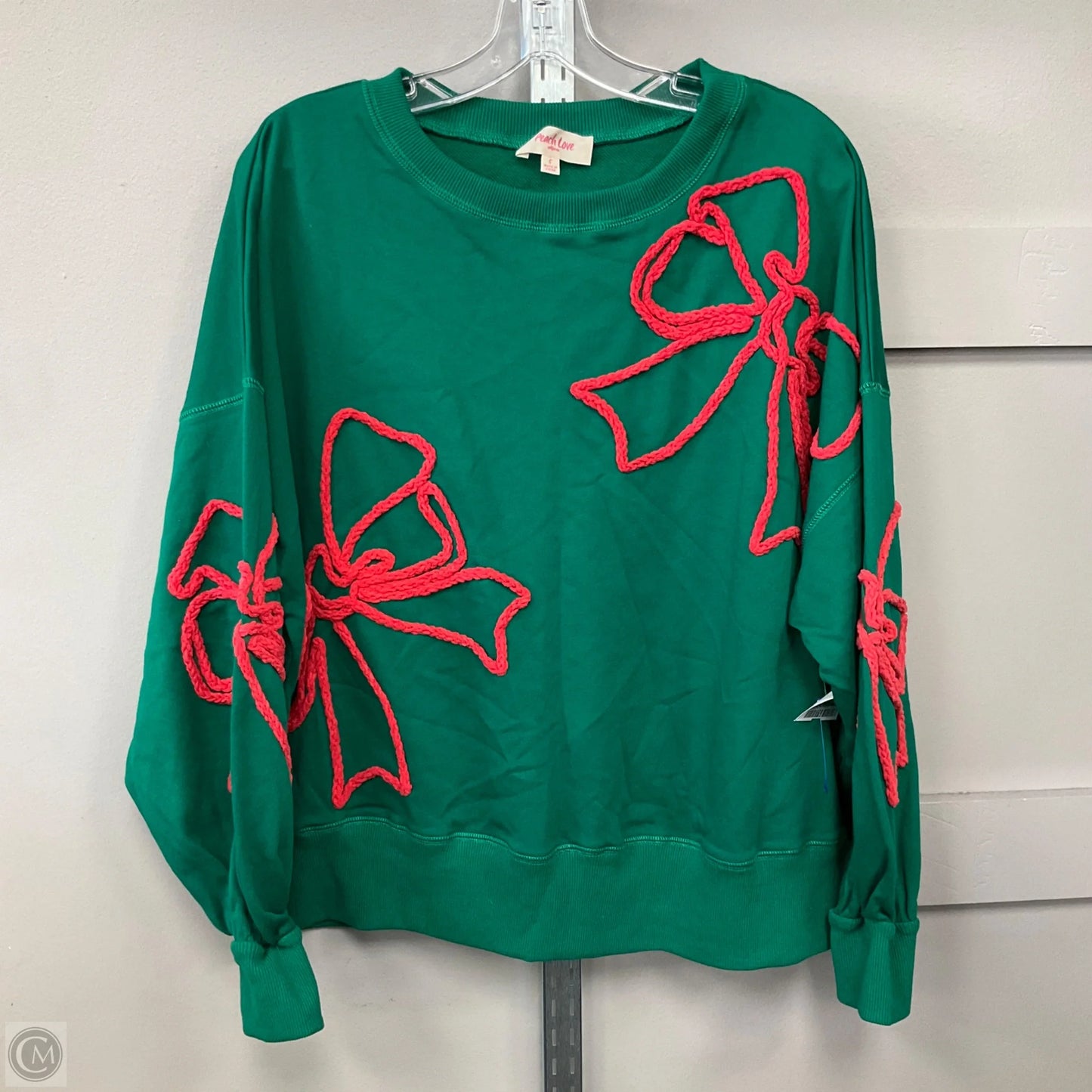 Sweatshirt Crewneck By Peach Love Cream California In Green, Size: 2