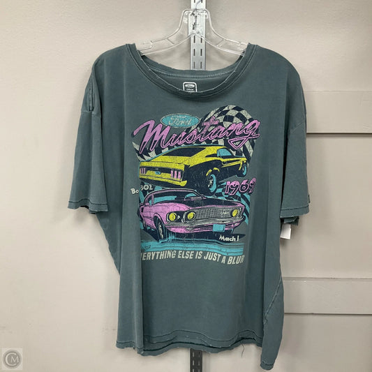 Top Short Sleeve By Cmf In Teal, Size: M