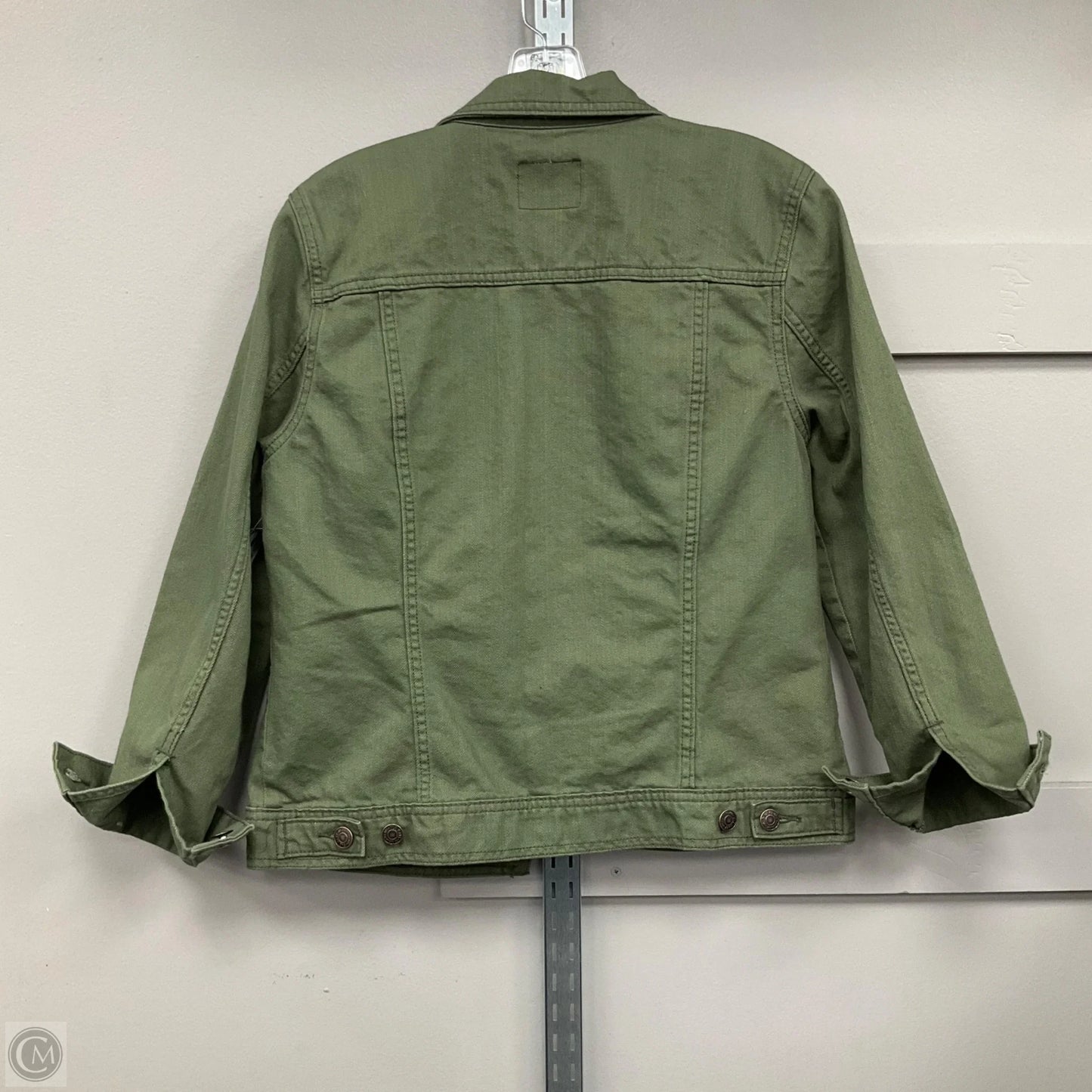 Jacket Denim By Old Navy In Green Denim, Size: L