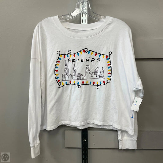 Top Long Sleeve Basic In White, Size: Xl