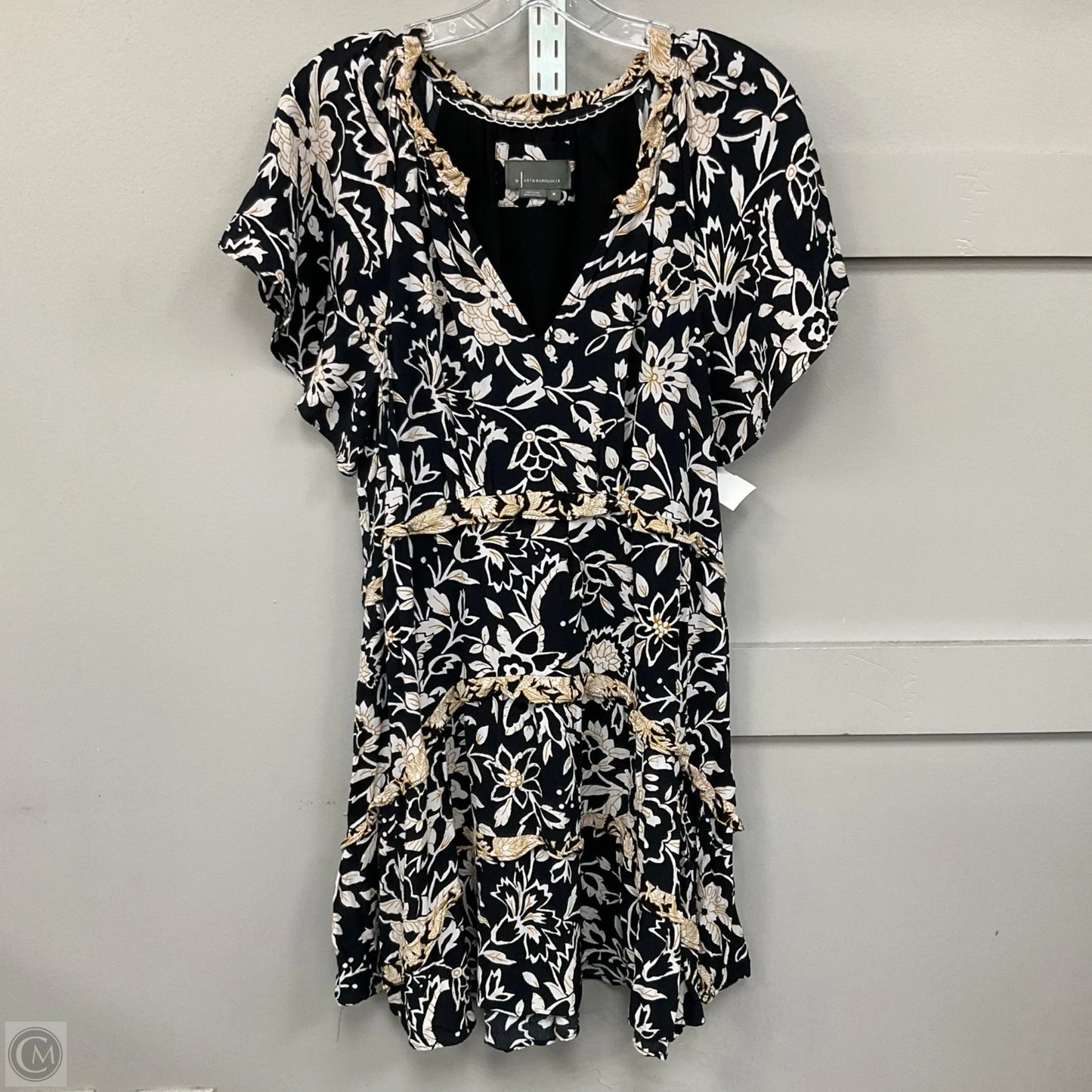 Dress Casual Midi By Anthropologie In Floral Print, Size: M