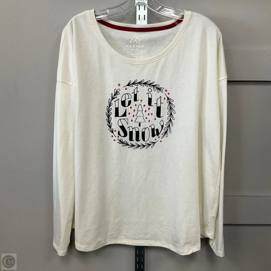 Top Long Sleeve Basic In Cream, Size: Xl