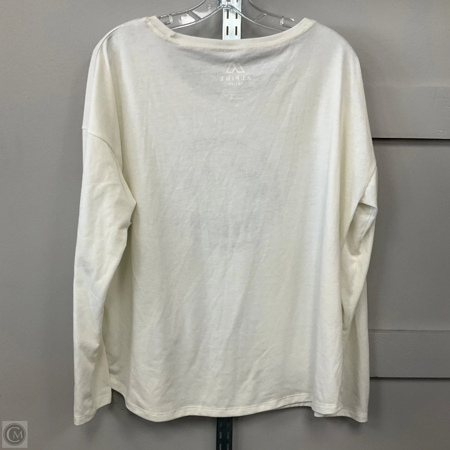 Top Long Sleeve Basic In Cream, Size: Xl