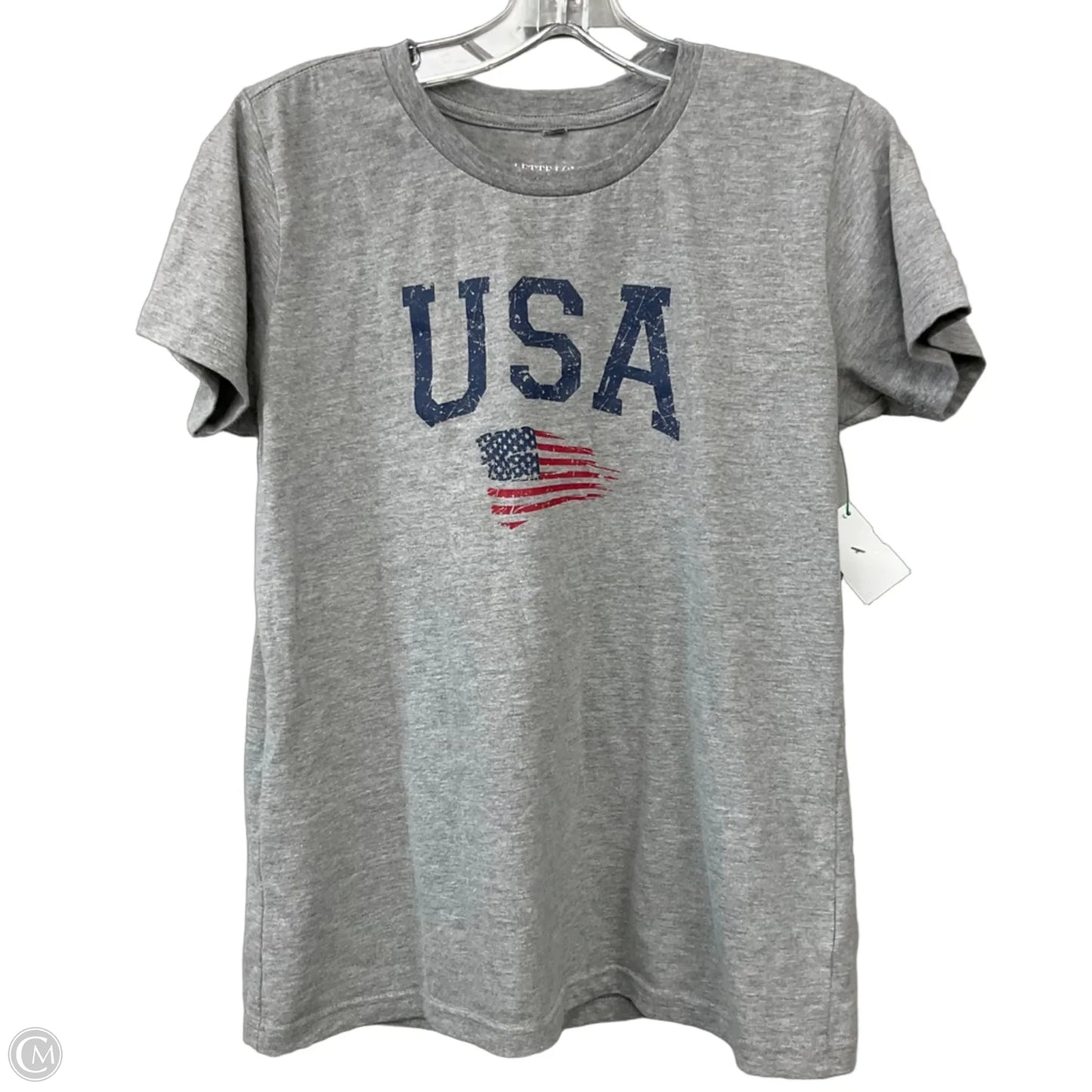 Top Short Sleeve Basic By Cme In Grey, Size: L