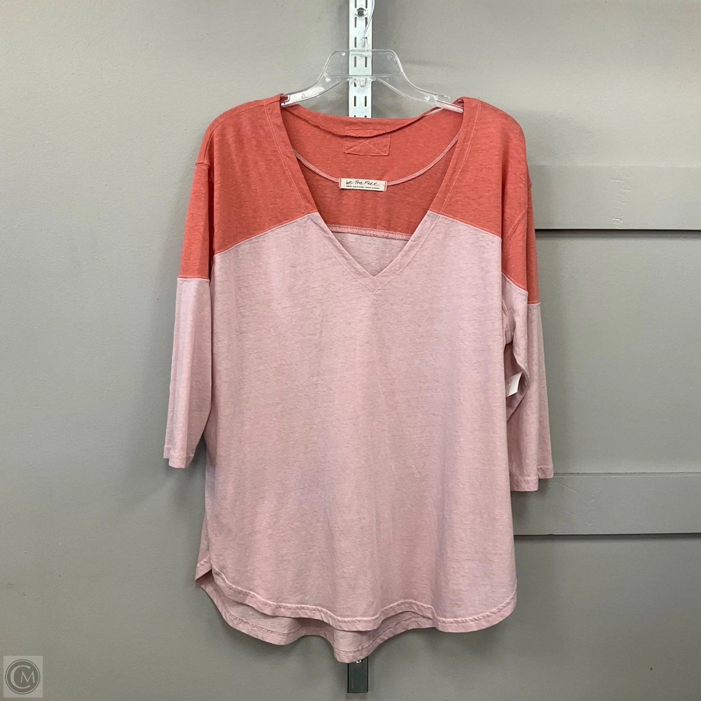 Top 3/4 Sleeve By We The Free In Pink, Size: M