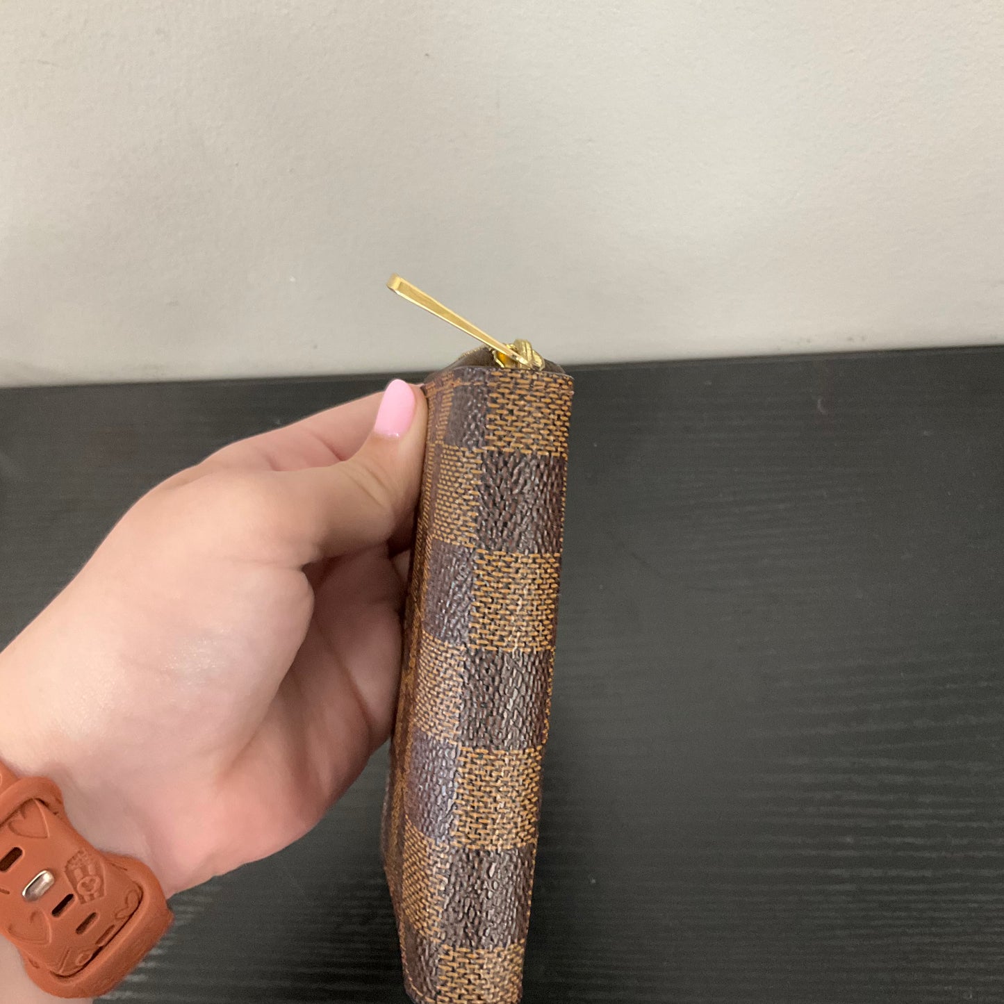 Wallet Luxury Designer By Louis Vuitton In Brown, Size:Small
