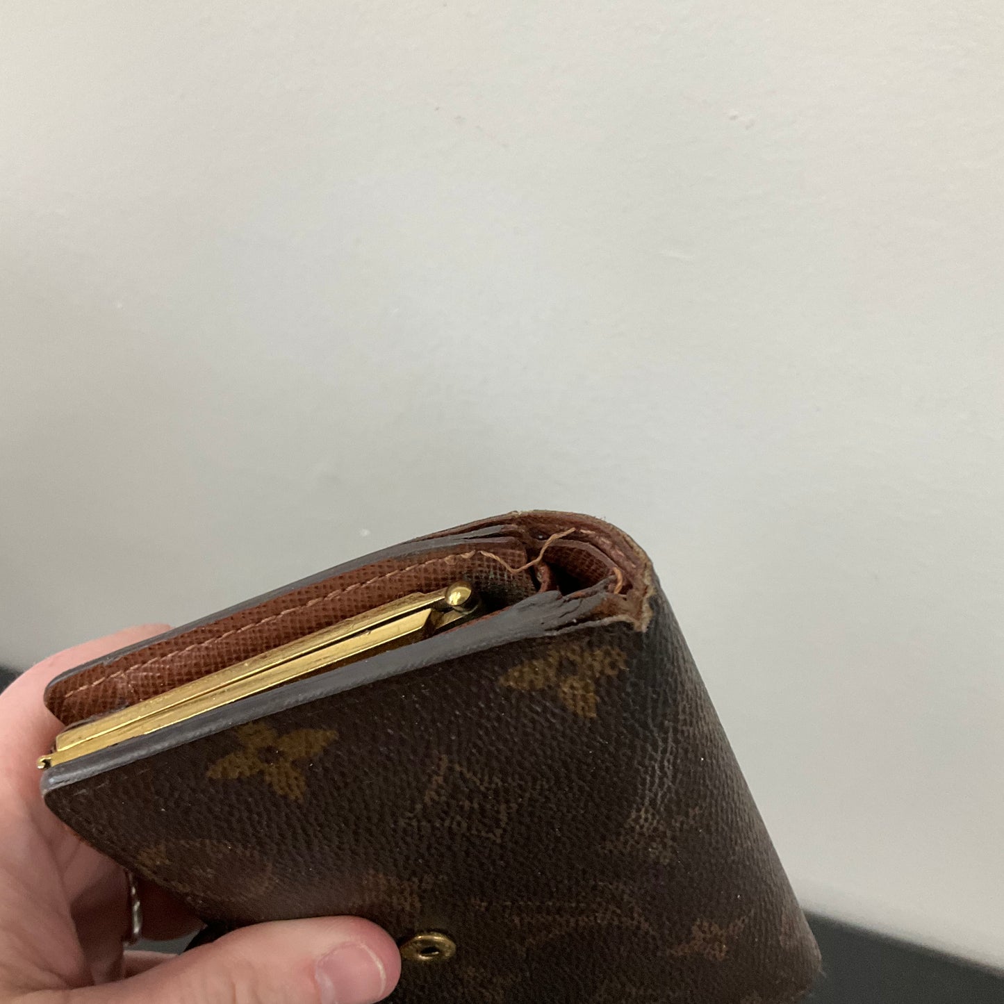 Wallet Luxury Designer By Louis Vuitton In Brown, Size:Small