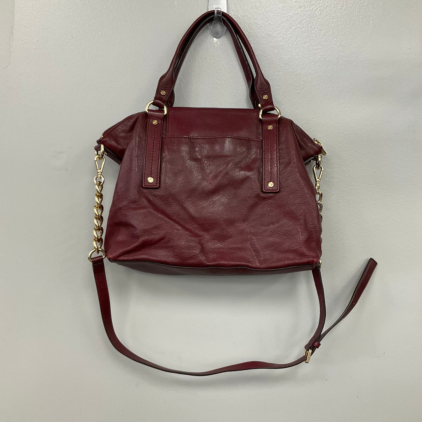 Handbag Designer By Michael Kors In Purple, Size:Medium