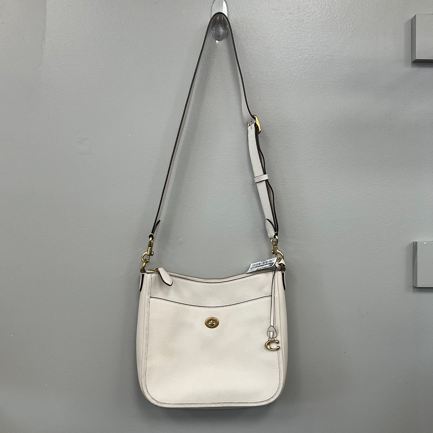 Crossbody Designer By Coach In Cream, Size:Small