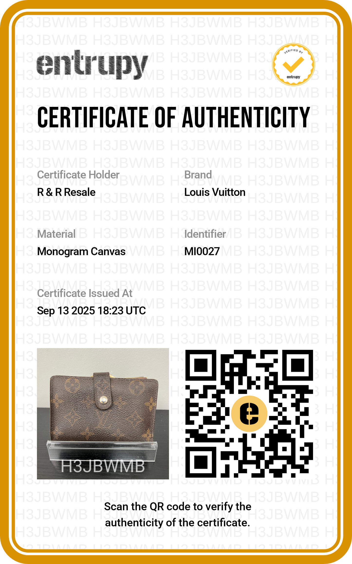 Wallet Luxury Designer By Louis Vuitton In Brown, Size:Small