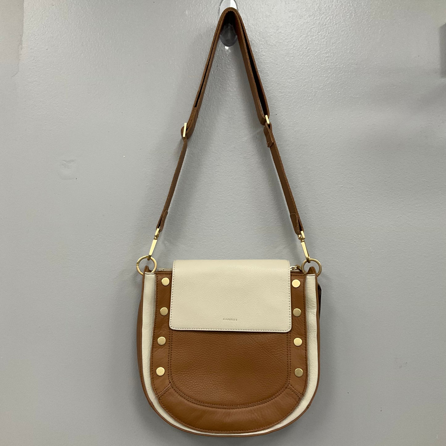 KAYCE SADDLE BAG by HAMMITT In BROWN & CREAM, Size: MEDIUM