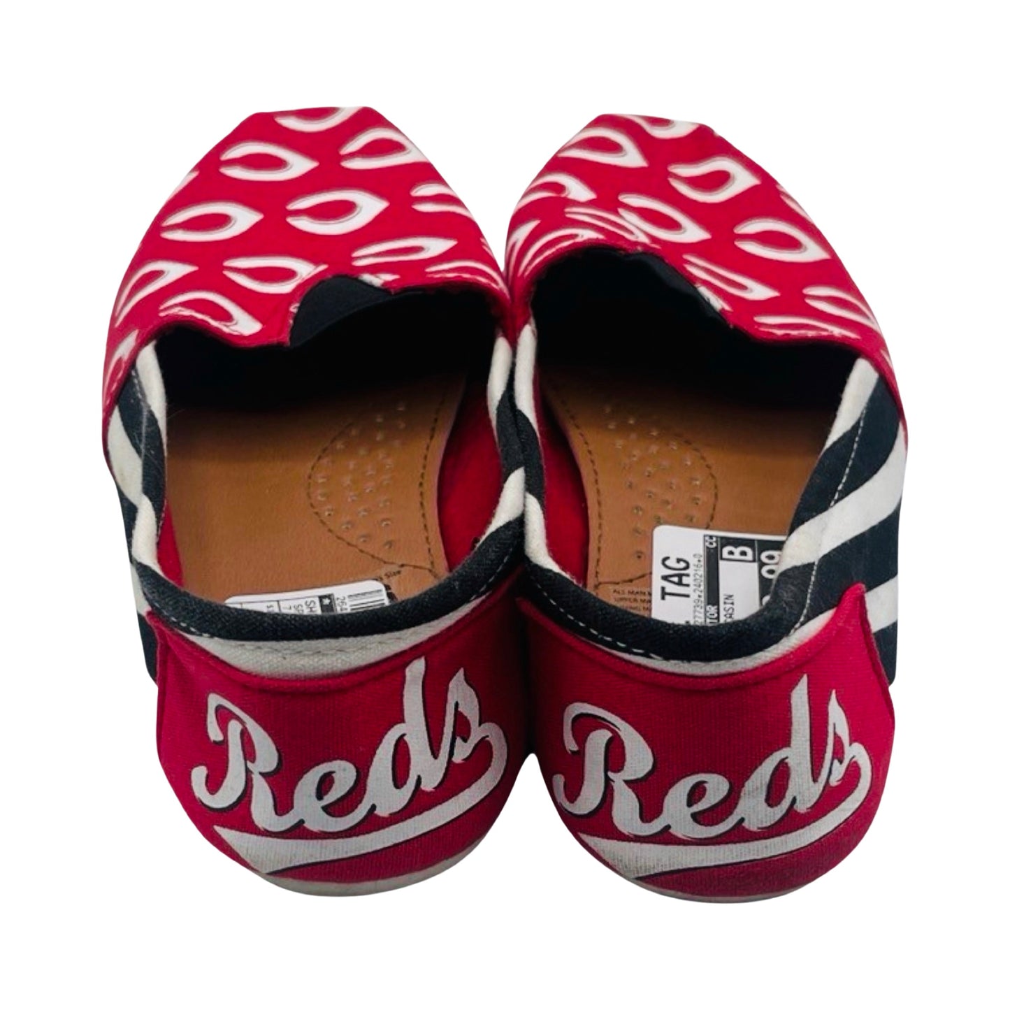 Cincinnati Reds Red with White C's Shoes Flats Moccasin By Clothes Mentor  Size: 7