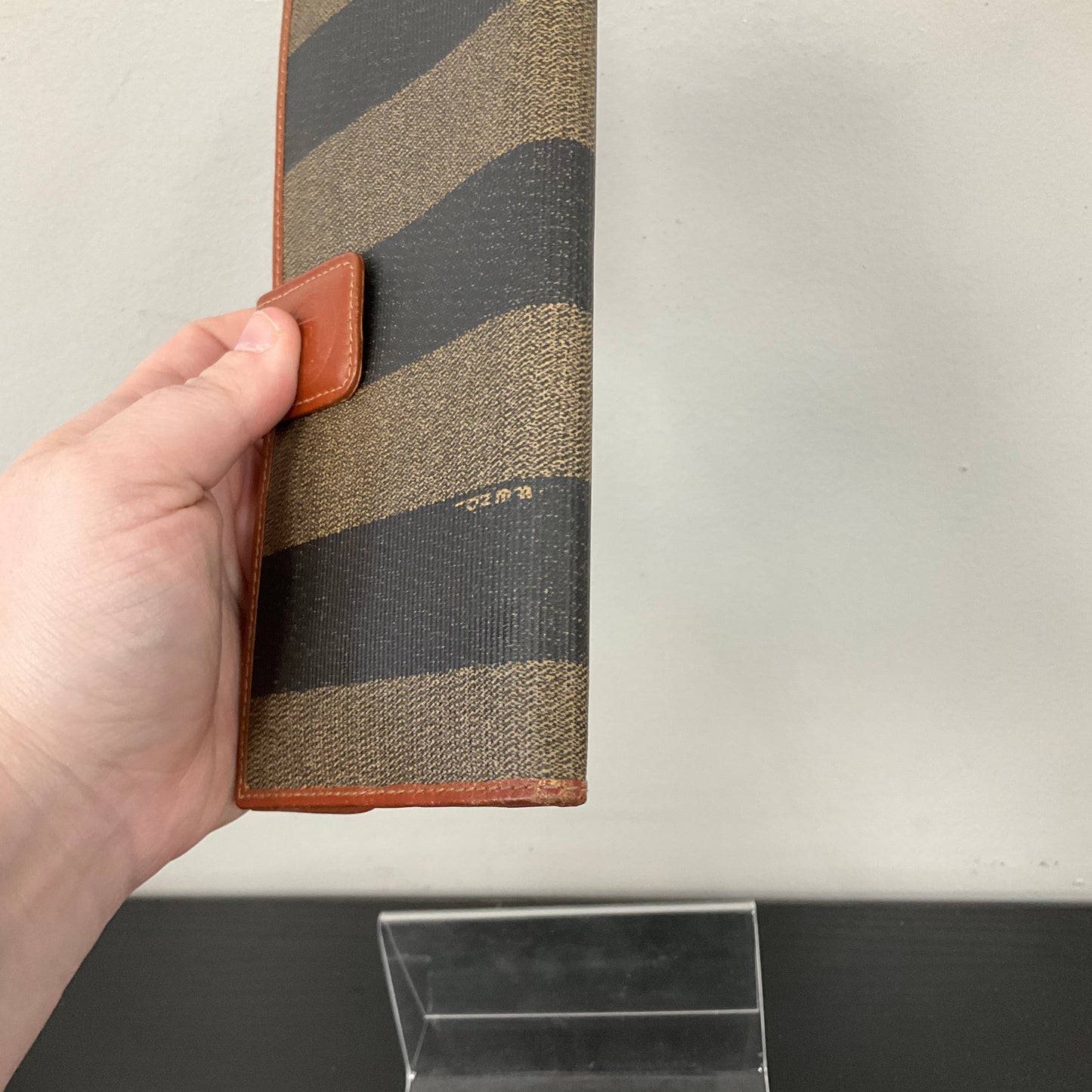 Wallet Luxury Designer By Fendi In Striped Pattern, Size:Medium