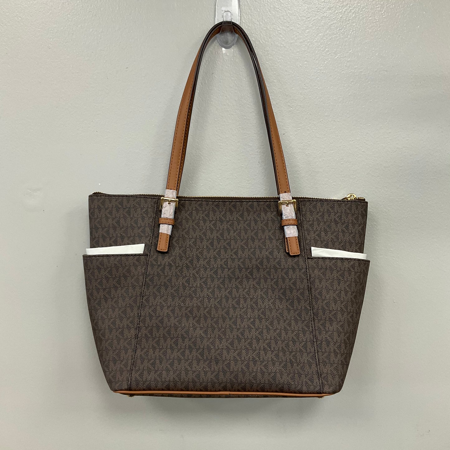 Handbag Designer By Michael Kors In Brown, Size:Large