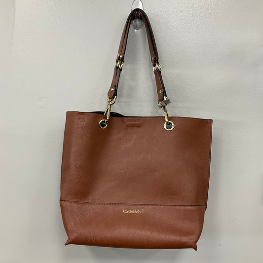 Handbag By Calvin Klein In Brown, Size:Large