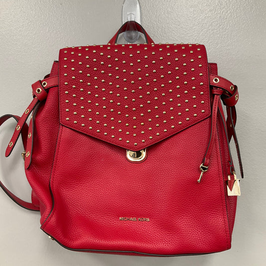 Backpack Designer By Michael Kors In Red, Size:Medium
