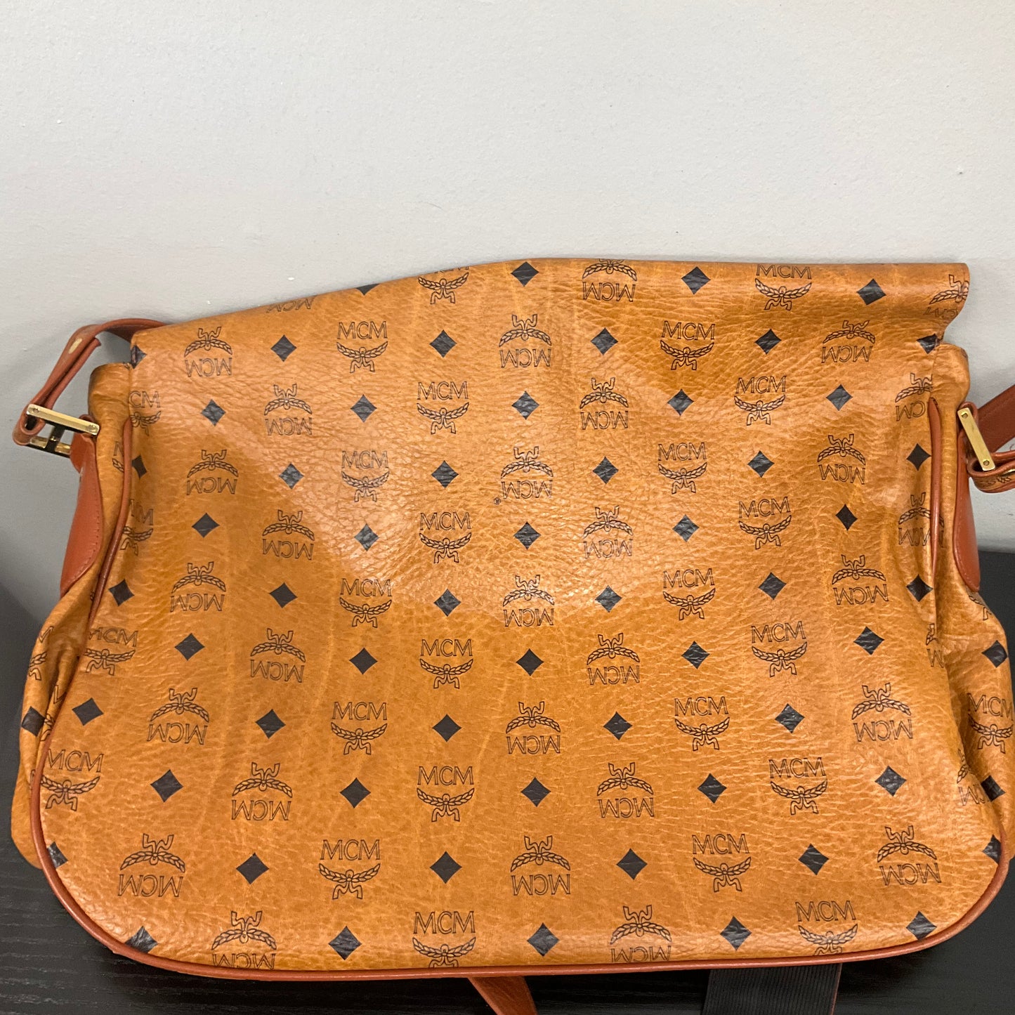 CROSSBODY LUXURY DESIGNER by MCM In BROWN, Size: LARGE