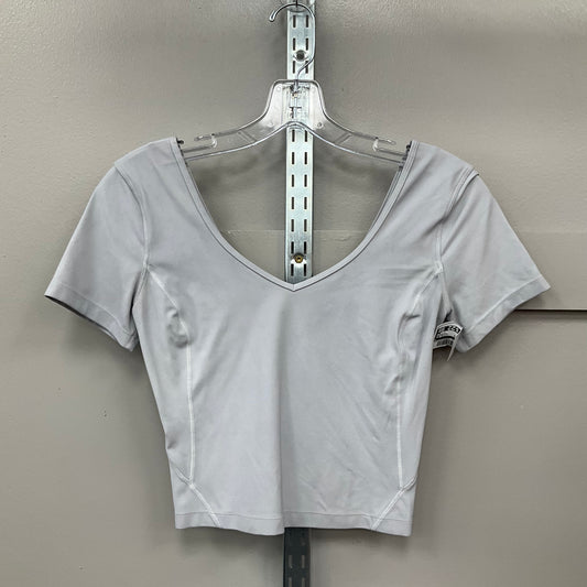 Athletic Top Ss By Lululemon In Grey, Size:6