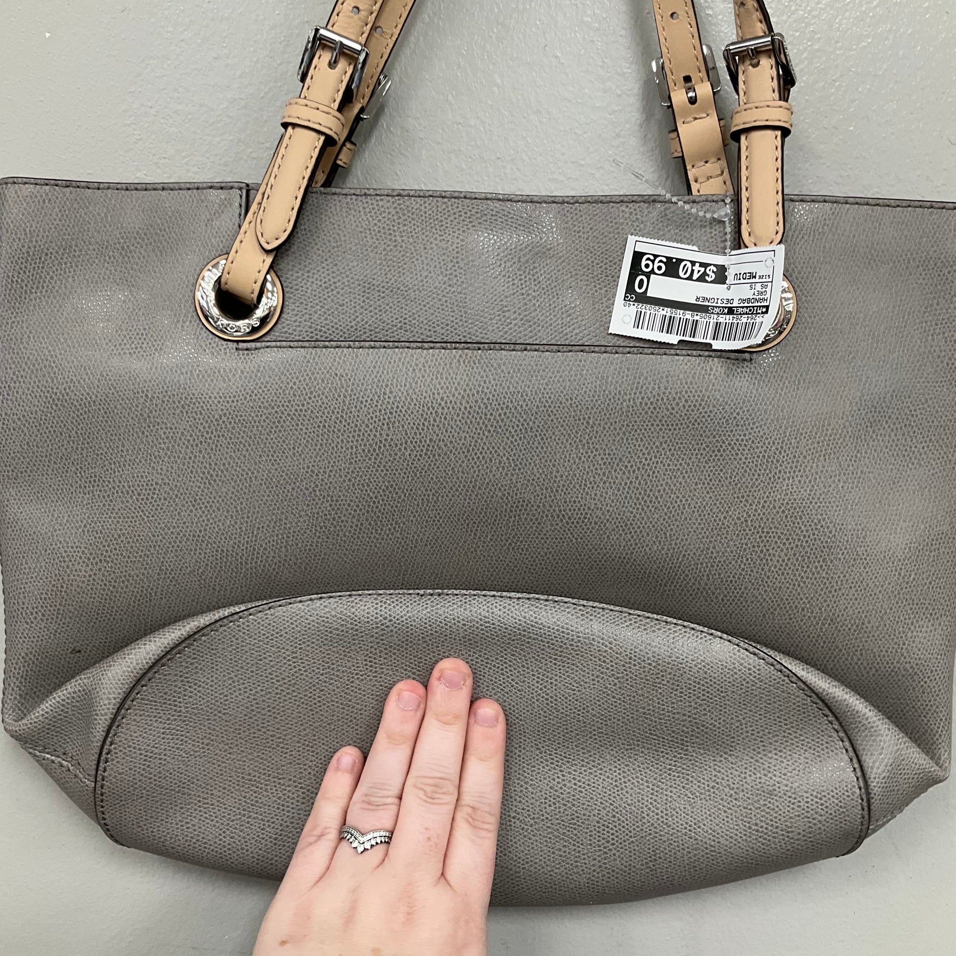 Handbag Designer By Michael Kors In Grey, Size:Medium – Clothes