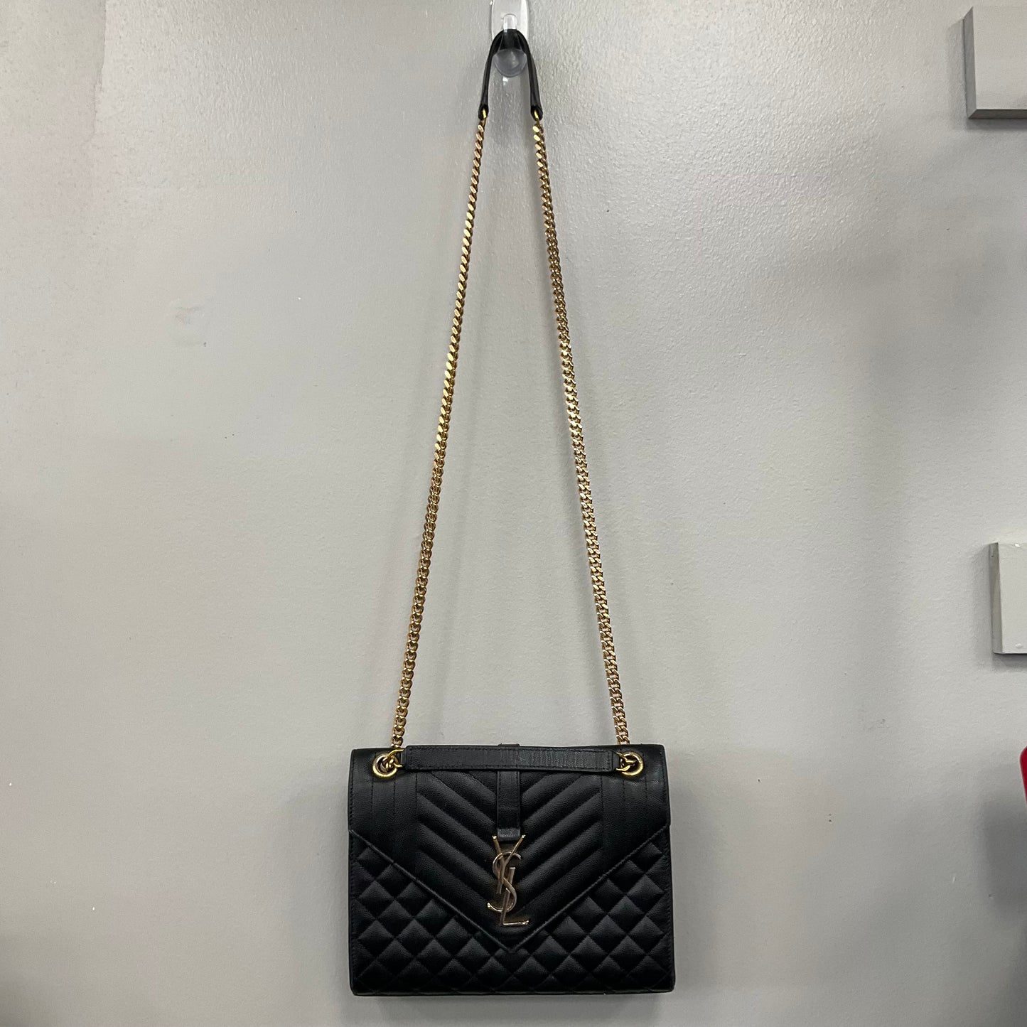 Crossbody Luxury Designer By Yves Saint Laurent In Black, Size:Small