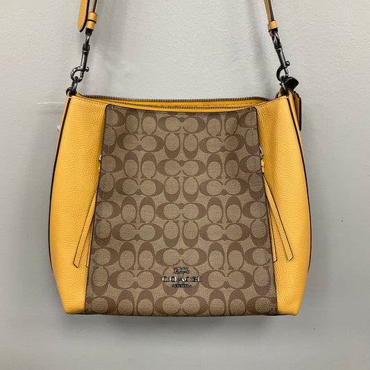 Handbag Designer By Coach In Yellow, Size:Large