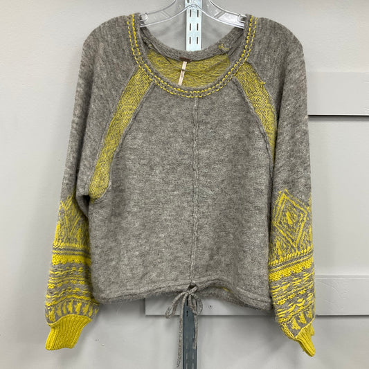 SWEATER by FREE PEOPLE In GREY & YELLOW, Size: S