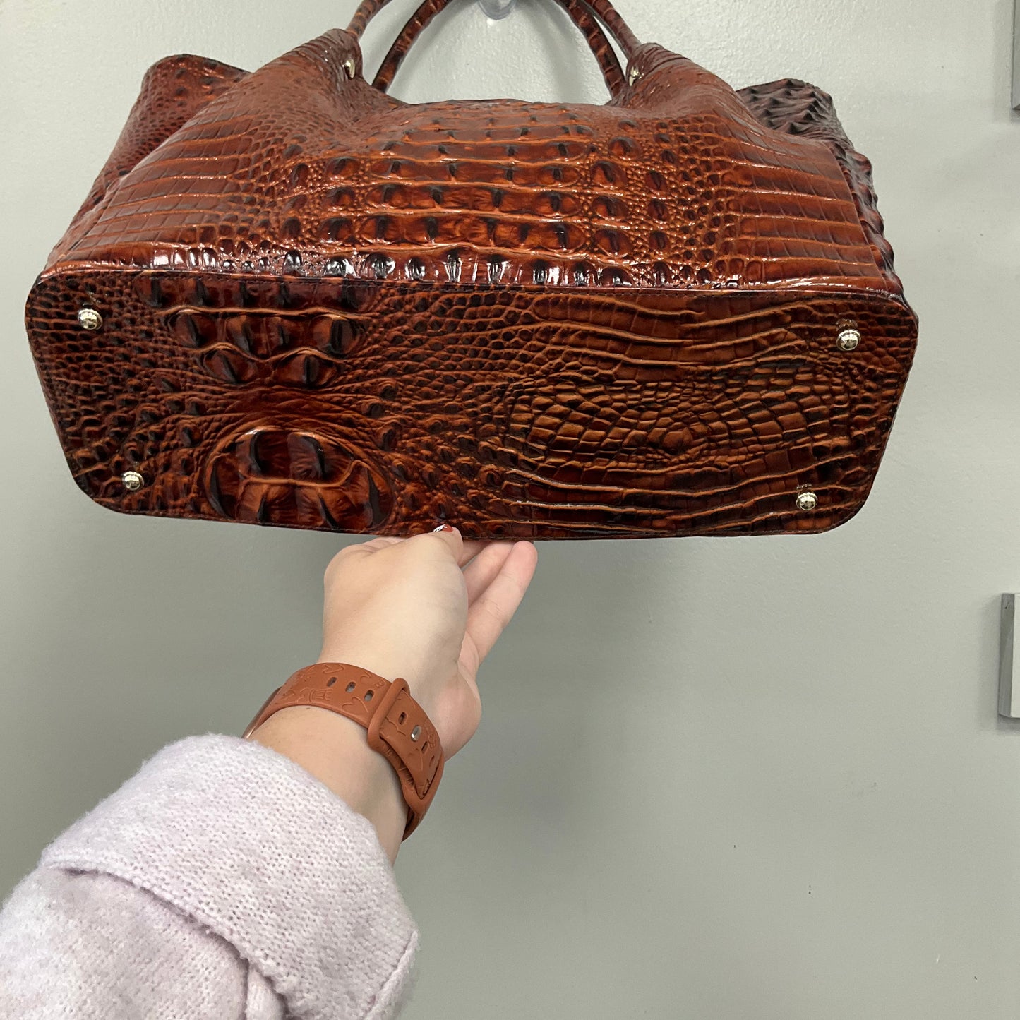 Handbag Designer By Brahmin In Brown, Size:Medium