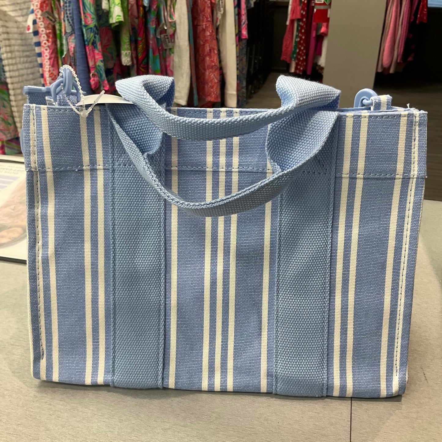 HANDBAG by PINK In BLUE & WHITE, Size: SMALL