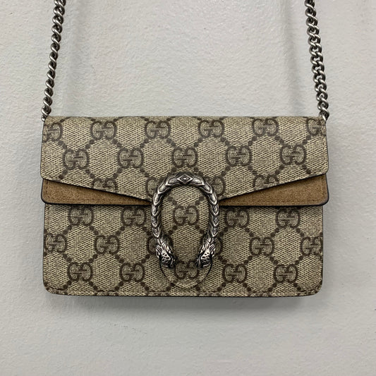 Crossbody Luxury Designer By Gucci In Tan, Size:Small