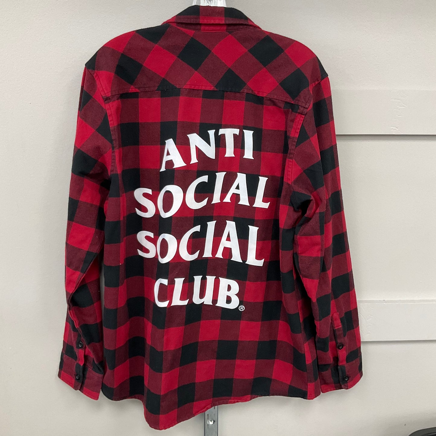 Top Ls By Anti Social Social Club In Plaid Pattern, Size:L