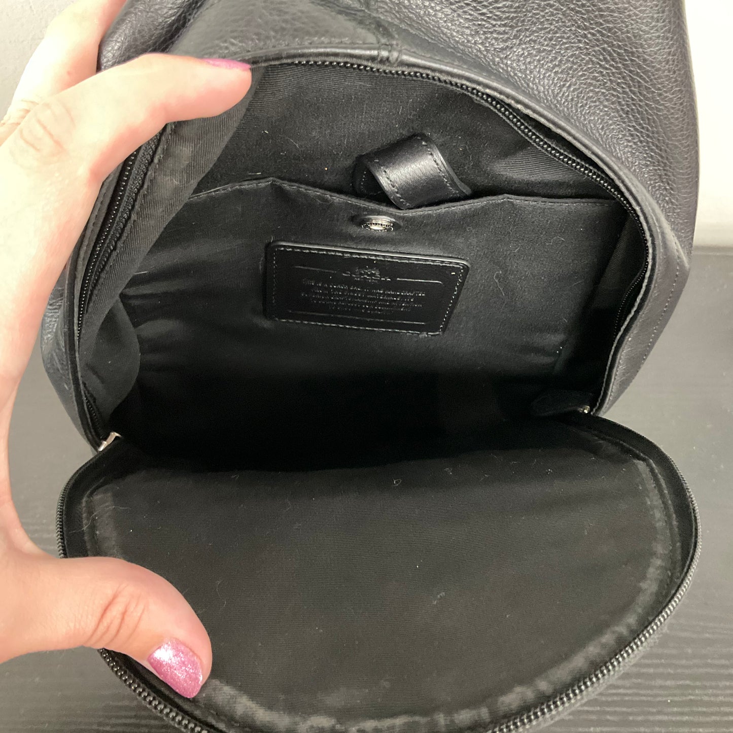 Backpack Designer By Coach In Black, Size:Medium