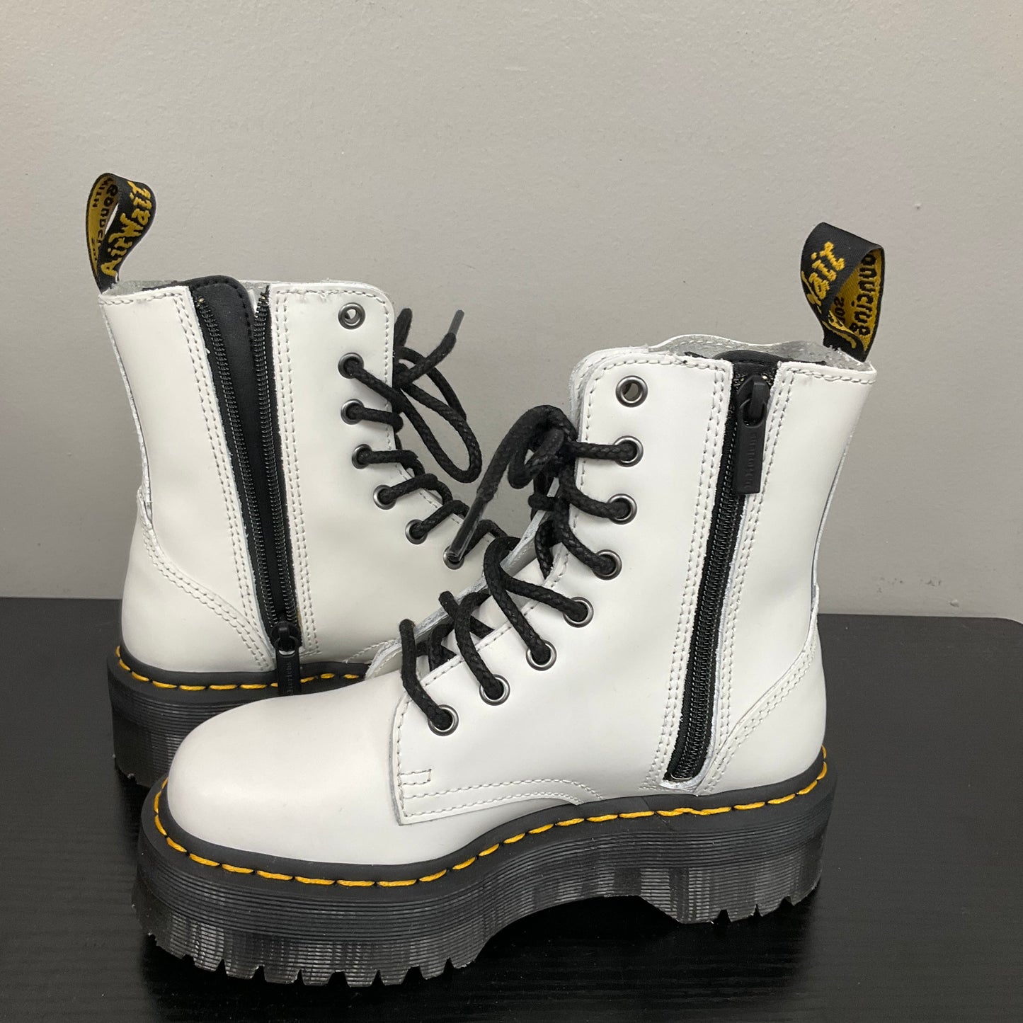 BOOTS COMBAT by DR MARTENS In WHITE, Size: 5